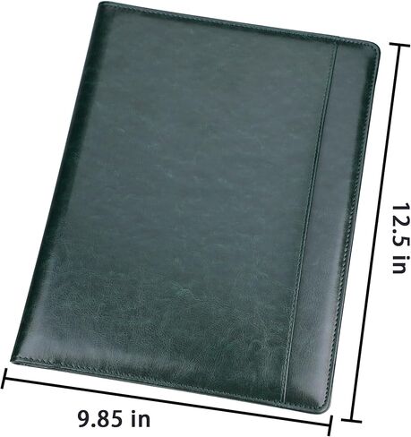 Antner Padfolio Resume Portfolio Folder Interview Organizer Binder, PU Leather Legal Document Organizer Business Card Holder, Letter Size A4 Writing Pad Work Folio Notebook for Men Women, Brown in Saudi Arabia