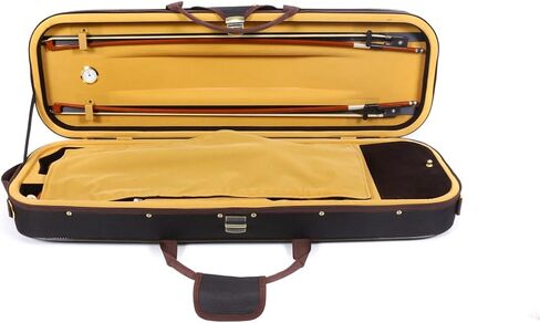 Vetimobato Oxford violin box 4/4 Full Size Oblong Violin Case with 2 Adjustable Shoulder Straps 2 Bow Holder Portable Travel violin case bag (Style 3) in Kuwait