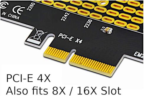 JacobsParts M.2 إلى PCIe NVMe وSATA SSD مفتاح M مزدوج و/أو بطاقة محول مفتاح B 2242 2260 2280 M2 Drive إلى سطح المكتب PCI Express x4 x8 x16 فتحة، تتضمن دعامات in Saudi Arabia