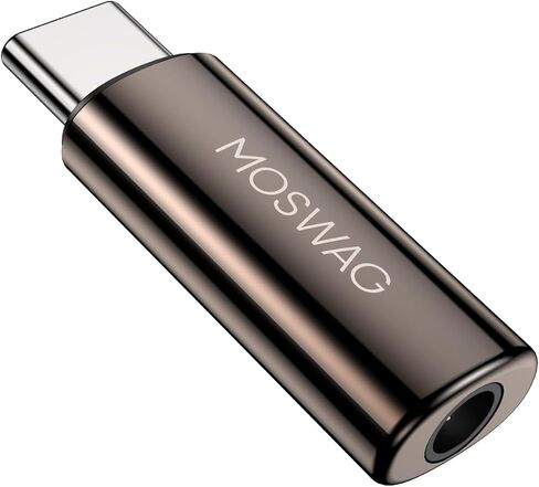 MOSWAG USB C to 3.5mm Audio Headphone Adapter, Typc C to 3.5mm Aux Adapter Zinc Alloy Adapter Compatible with iPhone 15 Plus/15 Pro Max Samsung GalaxyS23 S22 Plus, Ultra S21+, Pixel 7/6, Pad Pro 6 in Saudi Arabia