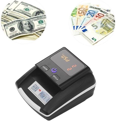 جهاز كشف العملات المزيفة المحمول من Sunydog، عداد القيمة المذهبية، كشف الأشعة فوق البنفسجية/MG/IR مع بطارية مزيفة، آلة اختبار النقود النقدية للعملات المزيفة مقابل الدولار الأمريكي واليورو للمكتب in Saudi Arabia