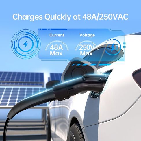 [فقط لـ J1772 EVs] محول شحن ZEMIRO CHARGE Tesla إلى J1772، بحد أقصى 48 أمبير و250 فولت - متوافق مع موصلات Tesla عالية الطاقة، وشواحن الوجهة، وموصلات الهاتف المحمول (أسود) in Kuwait