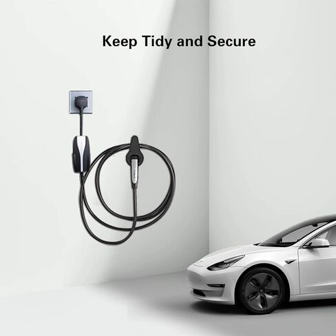 منظم كابل شحن EVCONN Tesla، حامل شاحن مع فتحة شاحن لمحركات Tesla، موصل تثبيت على الحائط، موصل جدار السيارة لملحقات Tesla in Kuwait