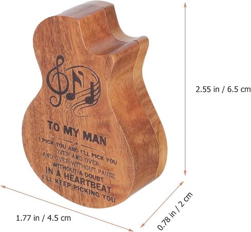FAVOMOTO Box Pick box wooden guitar pick holder Container Case personalized guitar picks guitar picks case guitar pick case guitar pick holder case bass picks Guitar Parts storage Organizer in Saudi Arabia