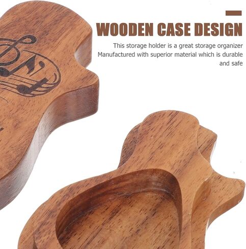 FAVOMOTO Box Pick box wooden guitar pick holder Container Case personalized guitar picks guitar picks case guitar pick case guitar pick holder case bass picks Guitar Parts storage Organizer in Saudi Arabia