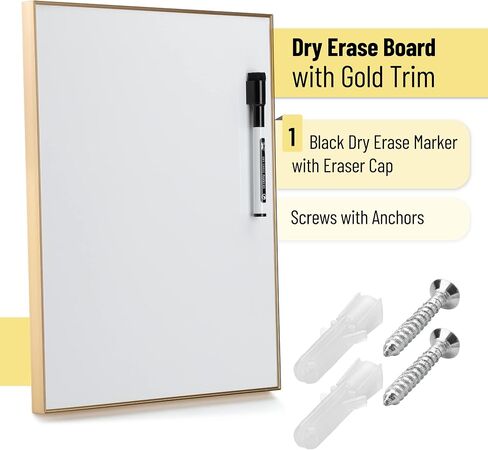 Mr. Pen- Dry Erase Board, 14" x 11", Black Aluminum Frame with a Black Dry Erase Marker, White Board Dry Erase, Magnetic Dry Erase Board, Small White Board Small Dry Erase Board for Wall in Saudi Arabia