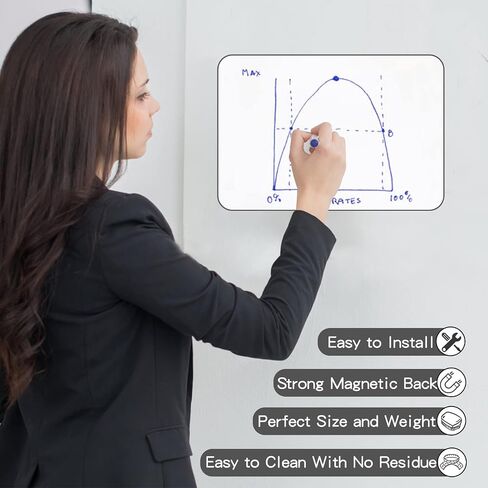 2PCS Magnetic Whiteboard for Fridge,Magnetic Dry Erase Board for Refrigerator with 8 Marker and 2 Eraser, Fridge Whiteboard Magnetic for Home Kitchen Memo Grocery List (12" X 9") in Saudi Arabia