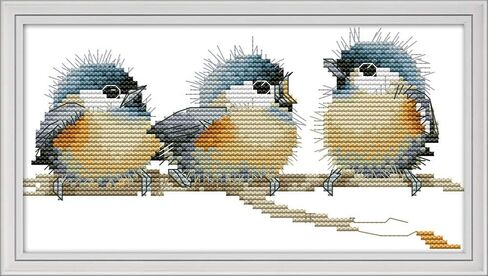 Cross Stitch Kits, Awesocrafts Three Little Birds, Cartoon Owl Easy Patterns Cross Stitching Embroidery Kit Supplies Christmas, Stamped or Counted (Birds, Cartoon Owl 2pcs, Counted) in Saudi Arabia