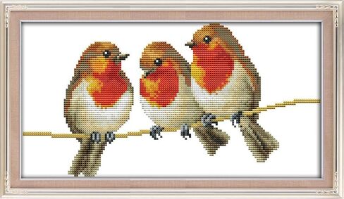 Cross Stitch Kits, Awesocrafts Three Little Birds, Cartoon Owl Easy Patterns Cross Stitching Embroidery Kit Supplies Christmas, Stamped or Counted (Birds, Cartoon Owl 2pcs, Counted) in Saudi Arabia