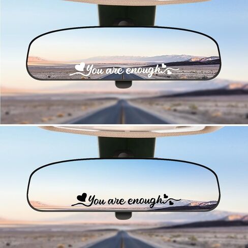 ملصق مرآة الرؤية الخلفية Worximmii 3X "I AM Enough"، ملصق مرآة الرؤية الخلفية، هدية للنساء، ملصق اقتباس إيجابي ملهم، نافذة، ملصق ديكور للباب، ذاتي اللصق (أنا كافي) in Kuwait