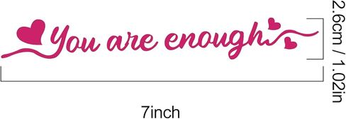 ملصق مرآة الرؤية الخلفية Worximmii 3X "I AM Enough"، ملصق مرآة الرؤية الخلفية، هدية للنساء، ملصق اقتباس إيجابي ملهم، نافذة، ملصق ديكور للباب، ذاتي اللصق (أنا كافي) in Kuwait