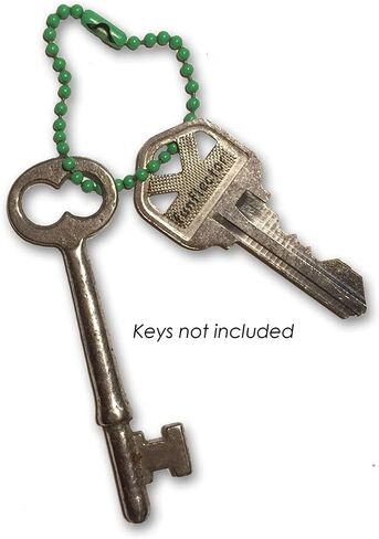 Made in USA - Steel Ball Chains - Black - 100-Pack - 4.5 Inch with Connector #3, 2.4 MM Ball - for Key Chains, Tags, Craft Projects, Etc. in Saudi Arabia