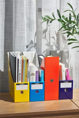 File Box, For A4-size Paper, Storage Box, Small Items, File Stand, Document Case, Desktop Storage Box, File Box, Stationery Storage, Office Supplies, Assembly Type, Pure White, 10 Pieces in Saudi Arabia