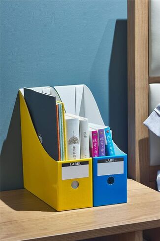 File Box, For A4-size Paper, Storage Box, Small Items, File Stand, Document Case, Desktop Storage Box, File Box, Stationery Storage, Office Supplies, Assembly Type, Pure White, 10 Pieces in Saudi Arabia