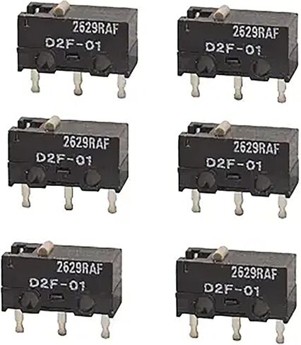 PMMCON 6 قطع D2F-01F D2F01F مايكرو سويتش ميكروسويتش متوافق مع مفتاح الماوس الصغير in Saudi Arabia