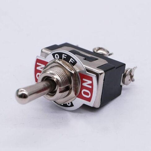 mxuteuk 3pcs تبديل التبديل تشغيل / إيقاف الثقيلة الروك التبديل SPST 16A 250V 20A 125V 2 محطة 2 موقف + 5PCS للماء تبديل المعادن تبديل غطاء غطاء التمهيد Ten-1021-5MZ-B101 in Kuwait