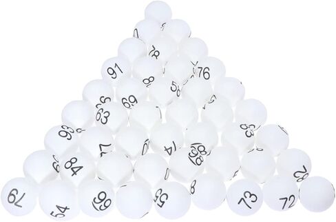 ifundom Pong Balls, 100Pcs Numbered Beer Pong Balls 40mm Raffle Balls, Bingo Game Balls Colorful Numbered Pong Balls Entertainment Table Tennis Balls for Bingo Game Machine in Saudi Arabia