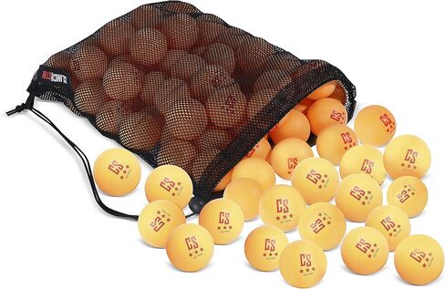 مجموعة كرات كلينش ستار بينج بونج (50 قطعة) لتنس الطاولة الاحترافية 3 نجوم 40 مم - مع حقيبة حمل شبكية in Kuwait