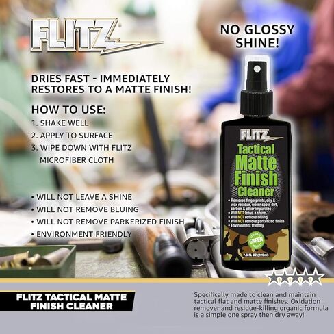 Flitz Tactical Matte Finish Cleaner, 7.6 oz, Black in Saudi Arabia