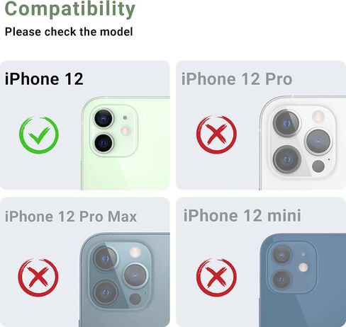 قطعتان من واقي عدسة الكاميرا لهاتف iPhone 12، واقي عدسة خلفي معدني من الزجاج المقوى، التصاق قوي، غطاء عدسة كاميرا مقاوم للخدش بصلابة 9H - أزرق in Kuwait
