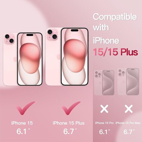 واقي عدسة الكاميرا JETech لهاتف iPhone 15 6.1 بوصة وiPhone 15 Plus 6.7 بوصة، غطاء حلقة معدنية من الزجاج المقوى 9H لامع، شفاف عالي الدقة، عبوتان (أسود) in Saudi Arabia