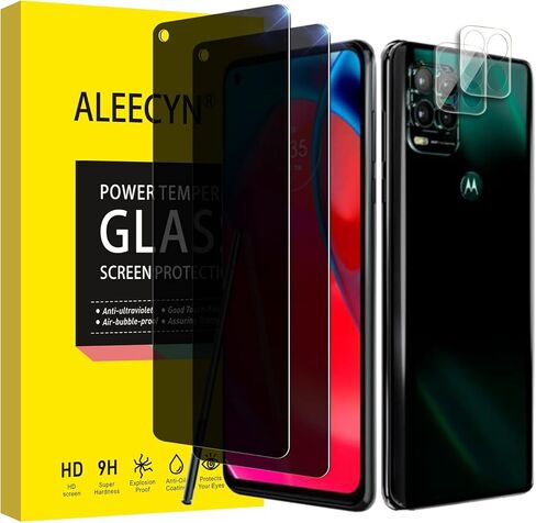 (2+2 حزمة) متوافق مع واقي شاشة الخصوصية Moto G Stylus 5G 2021 (عبوتان) وعبوتان من واقي عدسة الكاميرا من الزجاج المقوى، فتحة دقيقة، خالية من الفقاعات، سهلة التركيب، صلابة 9H HD، مقسى in Kuwait