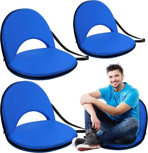 Wenqik 4 Pcs Stadium Seats for Bleachers Flexible Classroom Seats with Back Support Adjustable Folding Portable Bleacher Seats Multifunctional Lightweight Cushion for Indoor Outdoor in Saudi Arabia