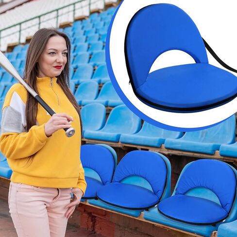 Wenqik 4 Pcs Stadium Seats for Bleachers Flexible Classroom Seats with Back Support Adjustable Folding Portable Bleacher Seats Multifunctional Lightweight Cushion for Indoor Outdoor in Saudi Arabia