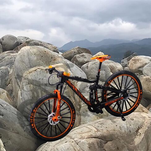 Maigendoo دراجة نموذج الدراجة الجبلية ديكور دراجة الفن المعادن دراجة ركوب الدراجات الهدايا لراكبي الدراجات المنزل سطح المكتب الديكور الحلي يدويا هدية عيد ميلاد للبنين الفتيات مربي الدراجة، برتقالي in Kuwait