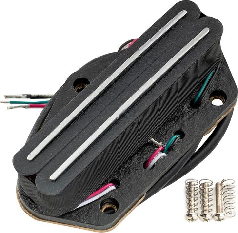 Musiclily Pro Alnico 5 ثنائي التقاط السكك الحديدية الساخنة عن بعد ملف واحد بحجم هامبوكر بريدج بيك اب متوسط ​​الإخراج 9K للجيتار الكهربائي على طراز المذيع، أسود in Saudi Arabia