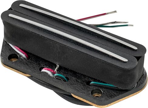 Musiclily Pro Alnico 5 ثنائي التقاط السكك الحديدية الساخنة عن بعد ملف واحد بحجم هامبوكر بريدج بيك اب متوسط ​​الإخراج 9K للجيتار الكهربائي على طراز المذيع، أسود in Saudi Arabia