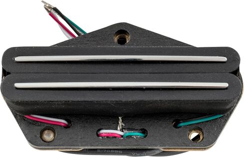 Musiclily Pro Alnico 5 ثنائي التقاط السكك الحديدية الساخنة عن بعد ملف واحد بحجم هامبوكر بريدج بيك اب متوسط ​​الإخراج 9K للجيتار الكهربائي على طراز المذيع، أسود in Saudi Arabia