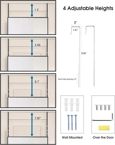 Full Length Mirror, Door Mirror, Over The Door Mirror Full Length, 14"x 48" Door Hanging, Rectangle, Wall Mirror, Full Body Mirror, Black in Saudi Arabia