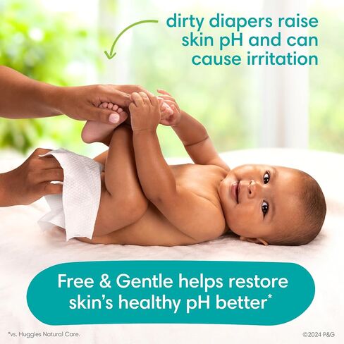 Pampers Ultraclean Baby Wipes (Previously 'Free & Gentle'), 99% Water, Hypoallergenic, Unscented, 100% Plant Based, Plastic-Free, 936 Wipes Total (12X Flip-Top Packs) in Saudi Arabia