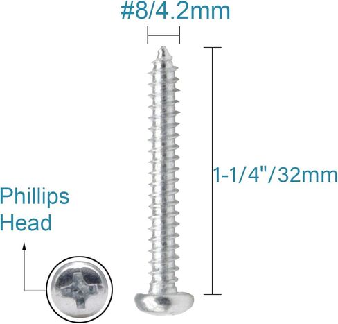 50pcs Plastic Self-Drilling Drywall Anchors, 8 Wall Anchors and Screws Kit, 25Pcs Self-Tapping Anchors & 25Pcs #8 x 1-1/4'' Pan Head Screws, Holds 50LBs, for Hanging and Mounting | by IMSCREWS in Kuwait