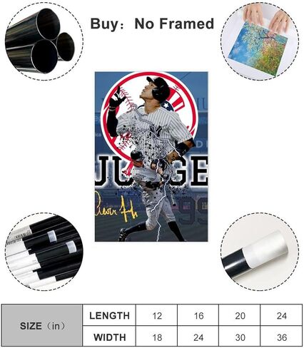 Aaron Judge Poster 4 Canvas Poster Unframe: 12x18inch(30x45cm) in Saudi Arabia