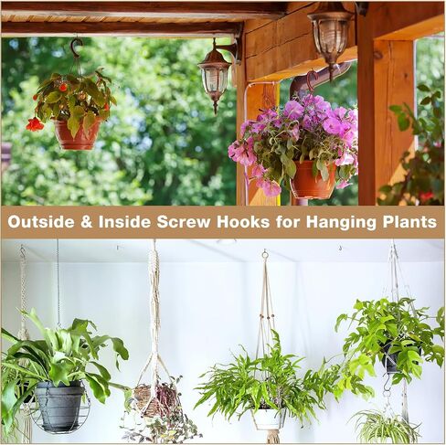 RELBRO 100 Pcs Screw Hooks, 1 Inch Metal Cup Hooks Screw in Mug Hooks Heavy Duty Screw Wood Wall Ceiling Hooks Plant Hooks Indoor Outdoor for Utensils Crafts Baskets Lights Wreaths - Black in Kuwait