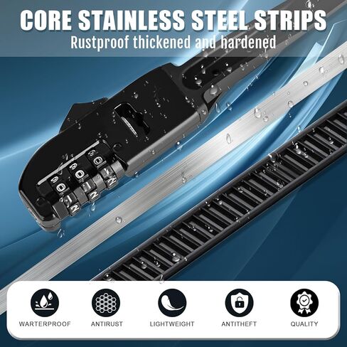 OKG Adjustable Zip Tie Lock - 3-Digit Combo Bike Lock for Cabinet, Helmet, Skateboard, Fridge, Luggage, Barbecues, Stroller, Fence Door - 3 Pack (Black) in Kuwait