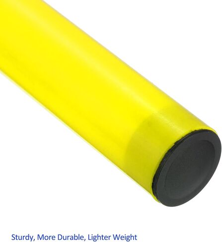 M METERXITY Junior Relay Track Baton - أنبوب بلاستيكي مجوف أملس مع غطاء طرفي، يمكن تطبيقه على بناء الفريق/سباقات التتابع/الألعاب الرياضية لألعاب القوى (أصفر) in Kuwait