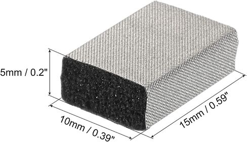 MECCANIXITY 150Pcs Faraday Conductive Fabric Foam Electrode Shielding Fabric Foam 50x10x5mm with Adhesive Backing Sticky Strip for Computer LCD TV in Kuwait