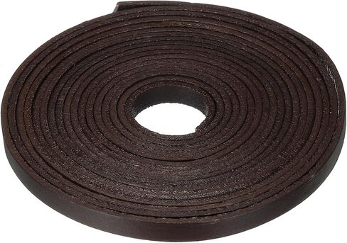 uxcell 3.3 Yards 2mm Vintage Flat Leather Cord, Leather Strips for DIY Crafts Coffee in Saudi Arabia