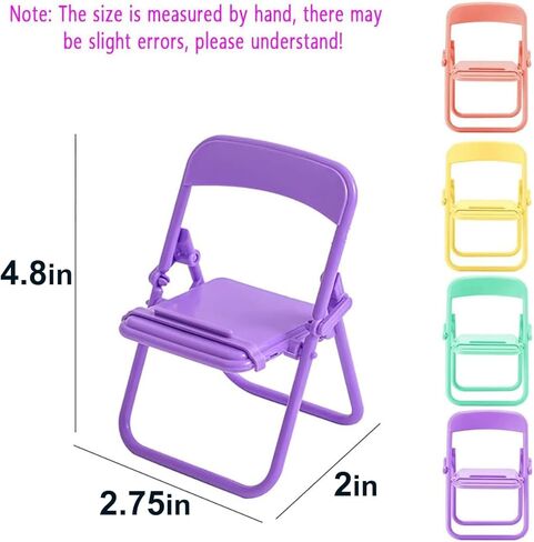 XIDIAK 10pcs Folding Chair Phone Stand, Mini Foldable Chair Phone Stand, Candy Color Universal Mobile Phone Holder, Foldable Stool Desk Decor Gift Accessories, Cute Mini Things in Kuwait
