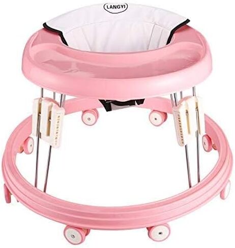 Adjustable Baby Walkers for Baby with Easy Clean Tray, Universal Wheeled Walker, Anti-Rollover Folding Walker for Girls Boys 6-18Months Toddler, (Green) in Saudi Arabia