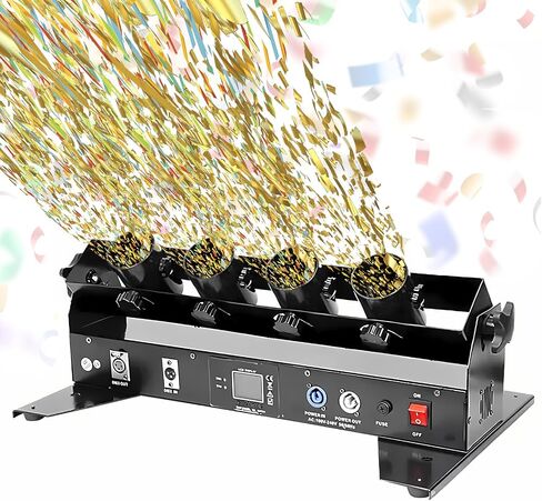 Confetti Machine, Professional Electric Confetti Launcher, DMX Control Digital Confetti Cannon with Remote, Confetti Shooter for DJ Party Nightclub Wedding Stage Concert Event Show Christmas in Saudi Arabia