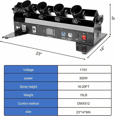 Confetti Machine, Professional Electric Confetti Launcher, DMX Control Digital Confetti Cannon with Remote, Confetti Shooter for DJ Party Nightclub Wedding Stage Concert Event Show Christmas in Saudi Arabia