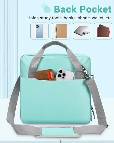 3 Inch Zipper Binder 3 Ring with Sturdy Shoulder Strap & Multi-pocket, Binder with Zipper Holds Up to 700 Sheets for Office School, Compatible with 13" Macbook Laptop ipad(Purple) in Saudi Arabia