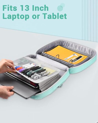 3 Inch Zipper Binder 3 Ring with Sturdy Shoulder Strap & Multi-pocket, Binder with Zipper Holds Up to 700 Sheets for Office School, Compatible with 13" Macbook Laptop ipad(Purple) in Saudi Arabia