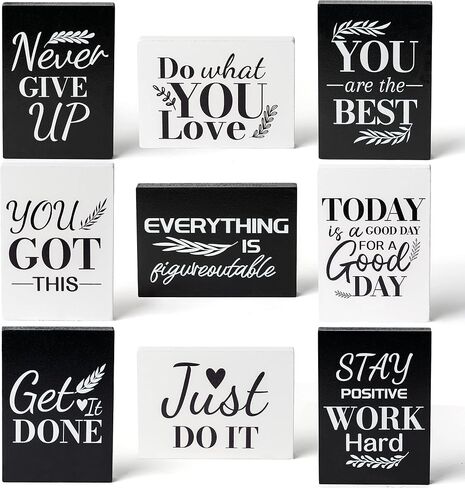 WATINC Thank You Coach Gifts - 9PCS Thanks Coach Gift for Women Men, Black White Coach Wooden Table Centerpiece Sign, Basketball Football Soccer Coach Appreciation Present Desk Decor for Home Office in Saudi Arabia