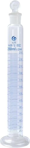 PATIKIL 10ml 3.3 Borosilicate Glass Graduated Cylinder with Stopper, High Transparency Hex Base Blue Graduations Measuring Cylinder for Lab Home Use, Clear in Saudi Arabia