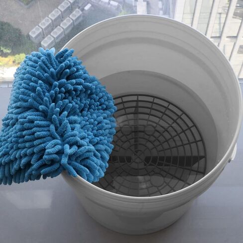 Amiss Car Wash Bucket, Automotive Wash Tool and Detail Kits, Scratch Prevention Bucket Tool, Car Interior Exterior Accessories, Fits 10.2 Inch - Blue in Kuwait